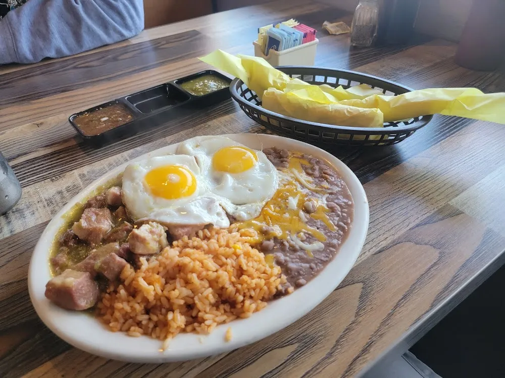 Chili Verde with Pork and Eggs
